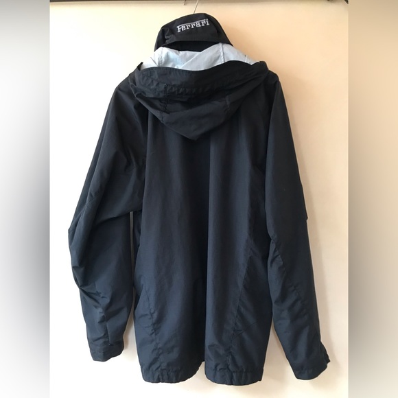 Mens Ferrari Original Lightweight Hooded Jacket, black, XL - Picture 6 of 14